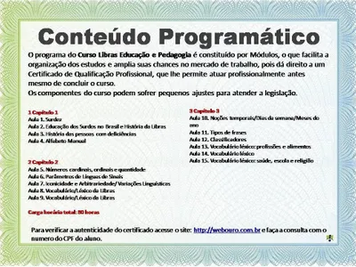 Tradução de Conteúdo Programático para Uso nos Estados Unidos